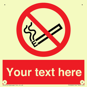 Custom No E-cigarettes / Vaping Sign
